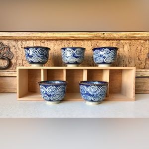 Japanese Sake or Tea Cup (set of five) Made in Japan